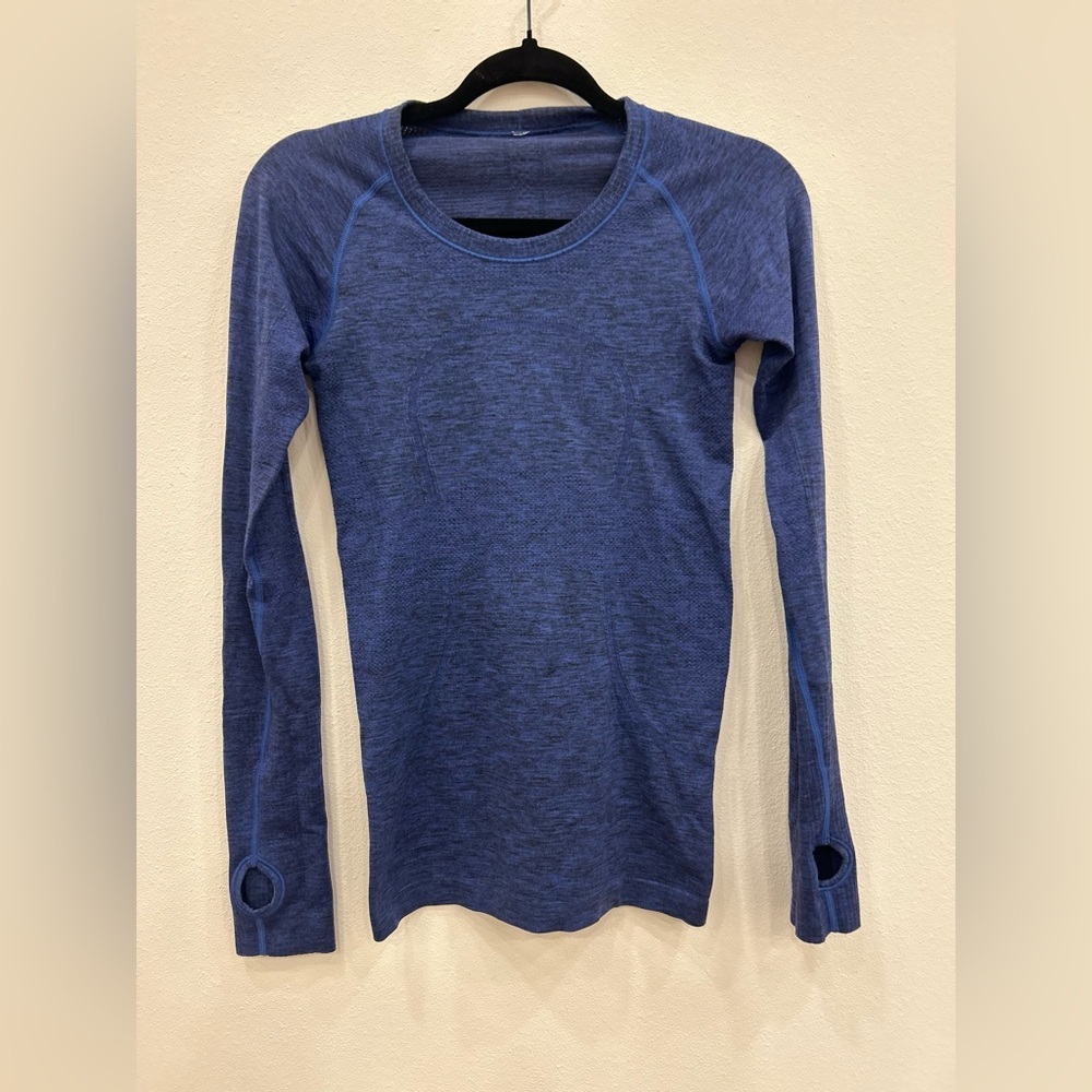 Lululemon Swiftly Tech Long Sleeve Crew Sz 4 Athletic Workout Athleisure Gym Run - Picture 3 of 6